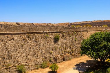 Antik kale. Seçici odaklı arkaplan ve metin için alanı kopyala