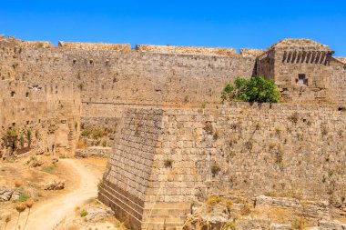 Antik kale. Seçici odaklı arkaplan ve metin için alanı kopyala