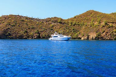 Yatı bağlamak için koy. Seçici odaklı arkaplan ve metin için alanı kopyala