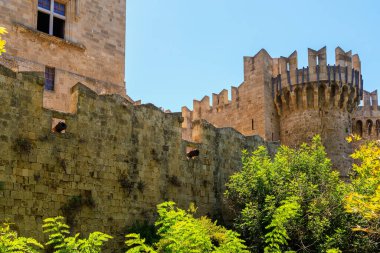 Antik kale. Seçici odaklı arkaplan ve metin için alanı kopyala