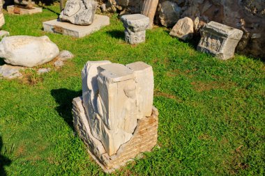 Antika levrek parçacıkları. Seçici odaklı arkaplan ve metin için alanı kopyala.