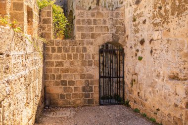 Antik kale. Seçici odaklı arkaplan ve metin için alanı kopyala