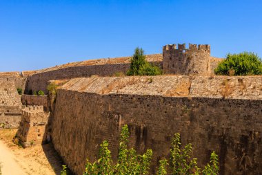 Antik kale. Seçici odaklı arkaplan ve metin için alanı kopyala