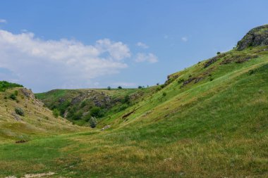 Hilly Vadisi. Seçici odaklı arkaplan ve metin için alanı kopyala.