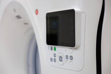 Tomografi monitörü ya da ekran. Seçici odaklı arkaplan ve metin için alanı kopyala