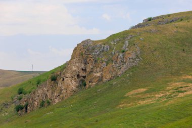 Hilly Vadisi. Seçici odaklı arkaplan ve metin için alanı kopyala.