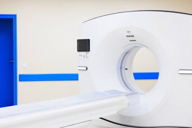 Tomografi yakın plan. Seçici odaklı arkaplan ve metin için alanı kopyala