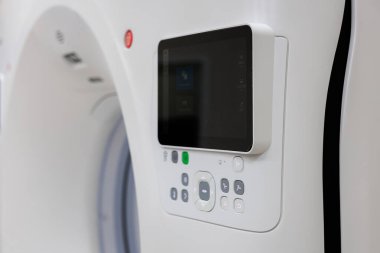 Tomografi monitörü ya da ekran. Seçici odaklı arkaplan ve metin için alanı kopyala