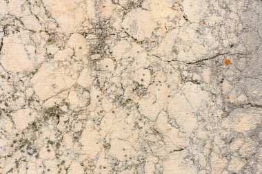 Yıpranmış desenli çatlamış beton yüzey.