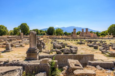 Bölgeye dağılmış sayısız taş sütunlarla dolu geniş bir açık alan. Sütunlar çeşitli boyutlarda ve şekillerde, tarih algısı yaratıyorlar. Yunanistan 'ın antik Filippi kentinin kalıntıları