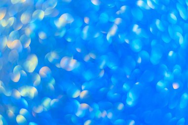 Bulanık arkaplan. Odaklanmamış fotoğraf merceğini geri ver. Arka plan bokeh. Tasarım boş. Tasarımcı için grafik kaynak. Soğuk ton.