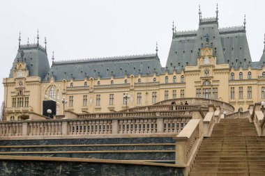 15 Ocak 2023 Iasi Romanya. Resimli editör kullanımı için. Kültür Sarayı