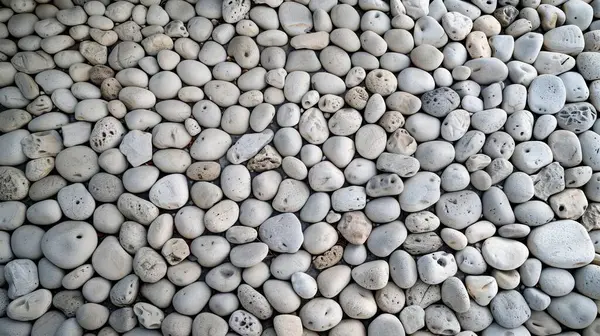 Stenen Textuur Lichte Achtergrond Witte Zee Stenen Bovenaanzicht Kopieer Ruimte Stockfoto