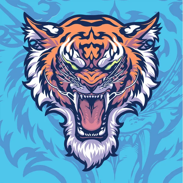 Tiger head mascot logo design
