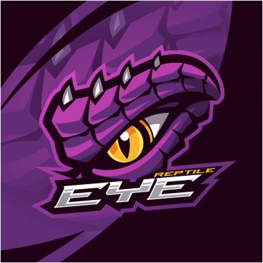 Sürüngen gözler maskot esport logosu