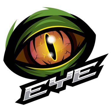 Sürüngen gözler maskot esport logosu