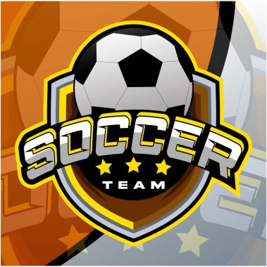 Futbol Futbol Rozeti maskotu logosu 