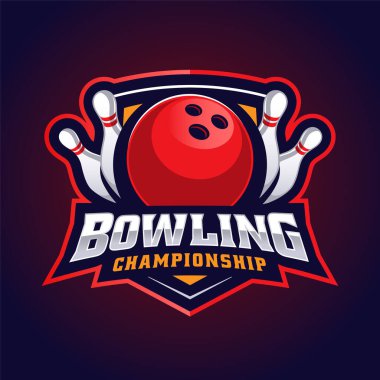 Toplu bir bovling seti çizimi 