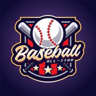 Beyzbol Spor Logosu Tasarım Şablonu