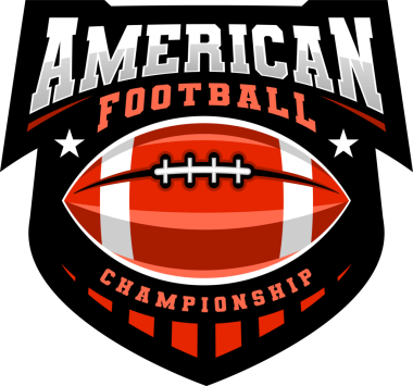 Amerikan futbolu logosu tasarımı.