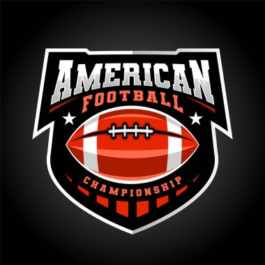 Amerikan futbolu logosu tasarımı.