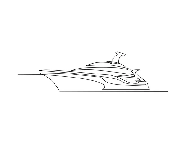 Continuous One Line Drawing Yacht Boat Line Art Drawing Vector Stock Vector  by ©bintank 635109064