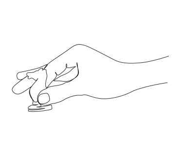 Continuous one line drawing of hand holding chess knight. simple chess knight or horse on hand  line art vector illustration.
