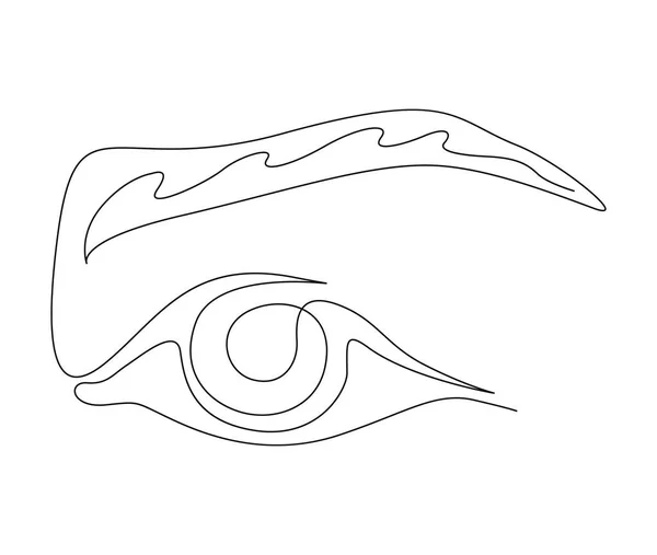 Nepřetržitá Kresba Očních Hodinek Minimalistické Oko Obrysem Sítnice Upravitelný Vektor — Stockový vektor