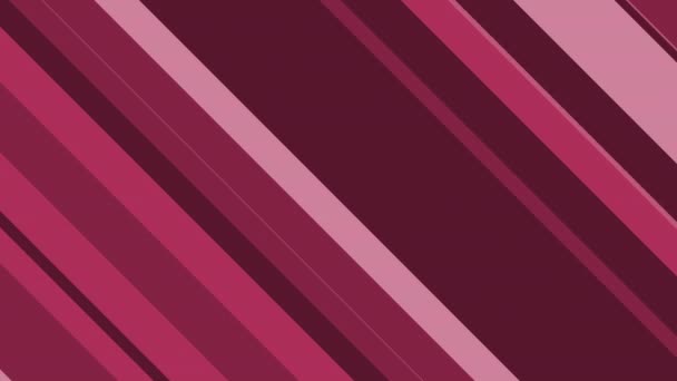 줄무늬 패턴의 비스듬 색조와 자홍색의 색조로 대각선 부드럽게 추상적 움직임 — 비디오