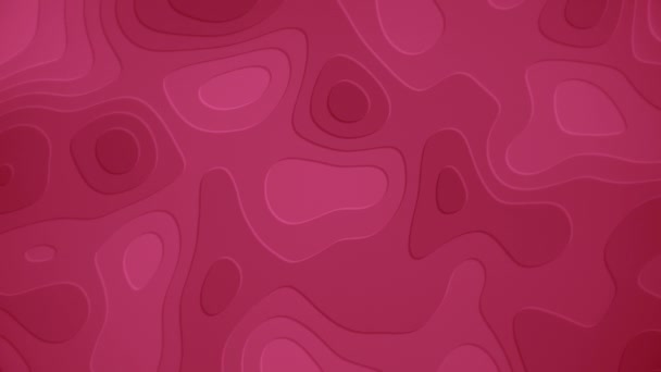 Magenta Topographical Map Styled Motion Background Animation Gently Morphing Organic — Vídeo de stock