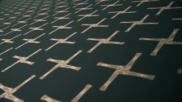 Saint Brigid Day Background Repeating Pattern Decorative Brigid Cross Shapes — Vídeo de Stock