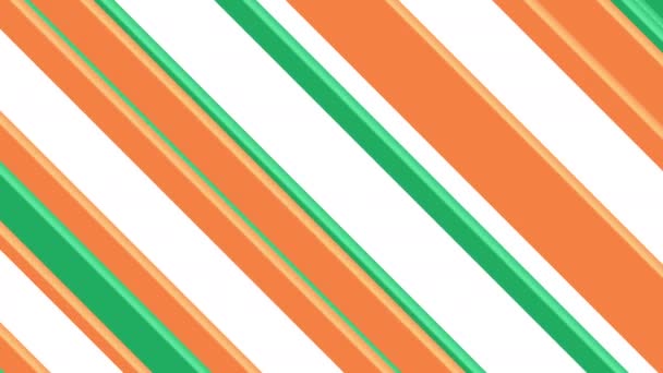 Fondo Patrón Rayas Con Rayas Diagonales Los Colores Bandera Irlandesa — Vídeos de Stock