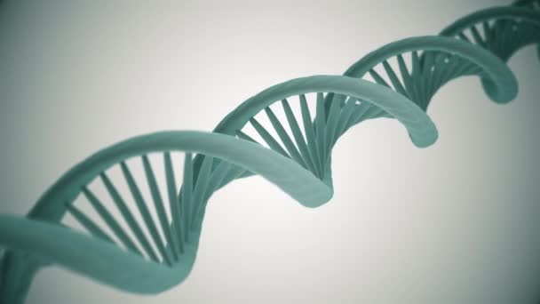 Science Motion Hintergrundanimation Mit Rotierenden Dna Doppelhelix Strängen Diese Genetik — Stockvideo