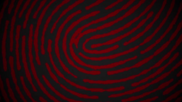 Bloody Red Fingerprint Motion Background Animation Oozing Dark Red Blood — Stock Video