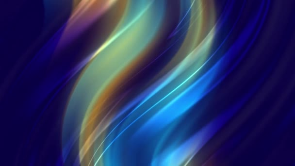 トレンディ絹のような滑らかな青と金の液体グラデーション背景アニメーション フルHdとループ抽象的な流れる色グラデーションの動きの背景 — ストック動画