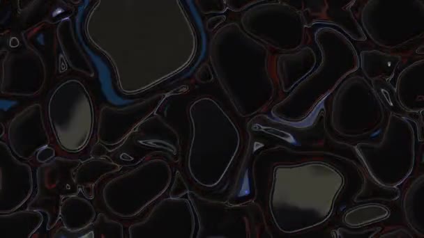 Мраморный Фон Эффекта Триппи Жидкости Морфингом Органических Светящихся Форм Ретро — стоковое видео