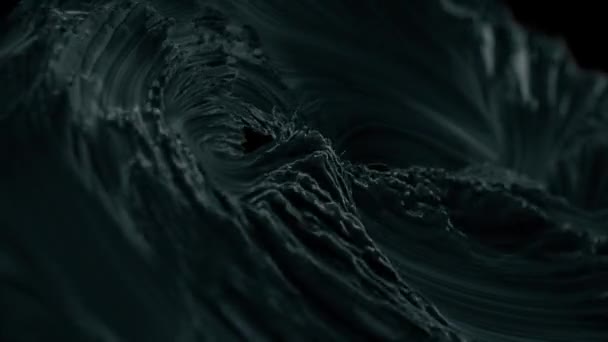 Abstract Liquid Motion Background Powerful Violent Gushing Torrent Dark Water — Stock Video