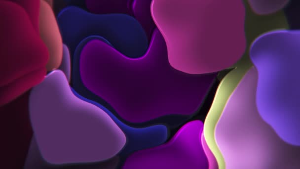 上世纪70年代的迷幻形态液体有机形状 色彩生机勃勃 全Hd和循环老式熔岩灯效果运动背景动画 — 图库视频影像
