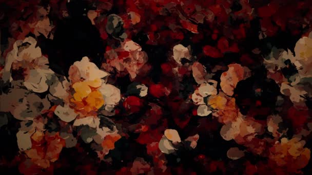 Abstract Dark Decadent Autumnal Textured Background Animation Gently Rustling Golden — Stock Video
