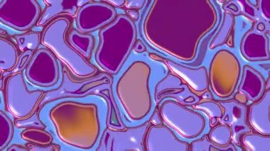 Şekil değiştiren organik ışıldayan şekillerle garip sıvı mermer etkisi. Bu renkli retro psikedelik hareket arka planı tam bir HD ve kusursuz bir döngü..