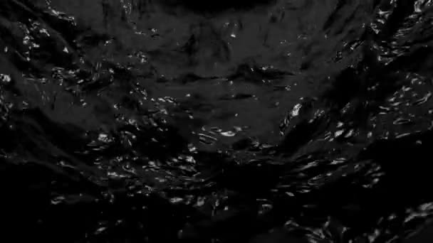 카메라를 흐르는 어두운 물이나 액체의 파도와 추상적인 애니메이션 Full — 비디오