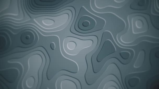 有機的な形状を緩やかに変形させた地形図風の動き背景アニメーション フルHdとシームレスなループ — ストック動画