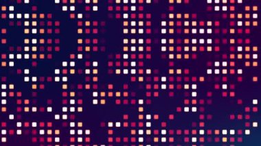Retro-gelecekçi 1980 'lerin teknoloji arka plan animasyonu yanıp sönen çok renkli veri ışıklarıyla. Bu geçmişe dönük teknoloji arka planı tam HD ve kusursuz bir döngü..