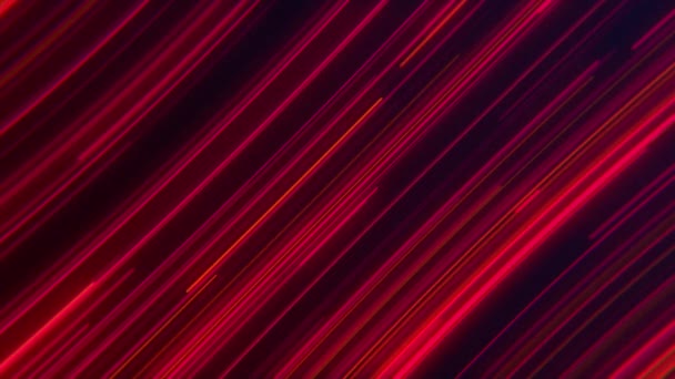 Sfondo Movimento Astratto Con Fasci Luce Neon Rosso Incandescente Che — Video Stock