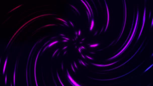 Una Spirale Vorticosa Raggi Luce Fluorescenti Colorati Neon Full Animazione — Video Stock