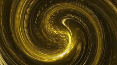 Zarif parıldayan altın spiral soyut hareket arka plan animasyonu.