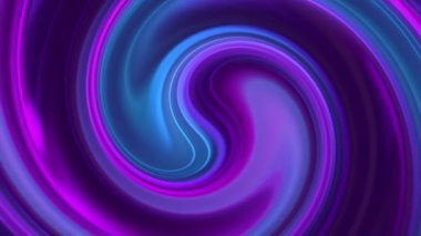 Renkli kıvrımlı neon renkli pembe ve mavi sıvı hareketli arka plan. Bu garip psikedelik girdap arka planı tam HD ve kusursuz bir döngü..