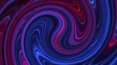 Renkli parlak kırmızı ve mavi neon renkli çizgiler arka planda. Bu psikedelik girdap şablonu tam HD ve kusursuz bir döngü.