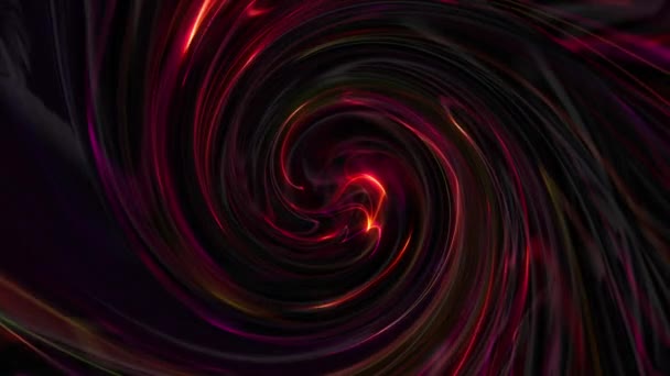Une Spirale Tourbillonnante Lumière Rouge Dorée Mouvement Liquide Lumière Tourbillon — Video