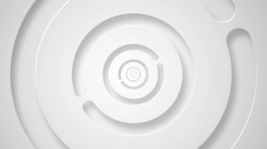 Nazikçe dönen eşmerkezli daireleri olan zarif, beyaz, soyut bir arka plan. Bu basit minimalist geometrik arkaplan tam bir HD ve kusursuz bir döngüdür..